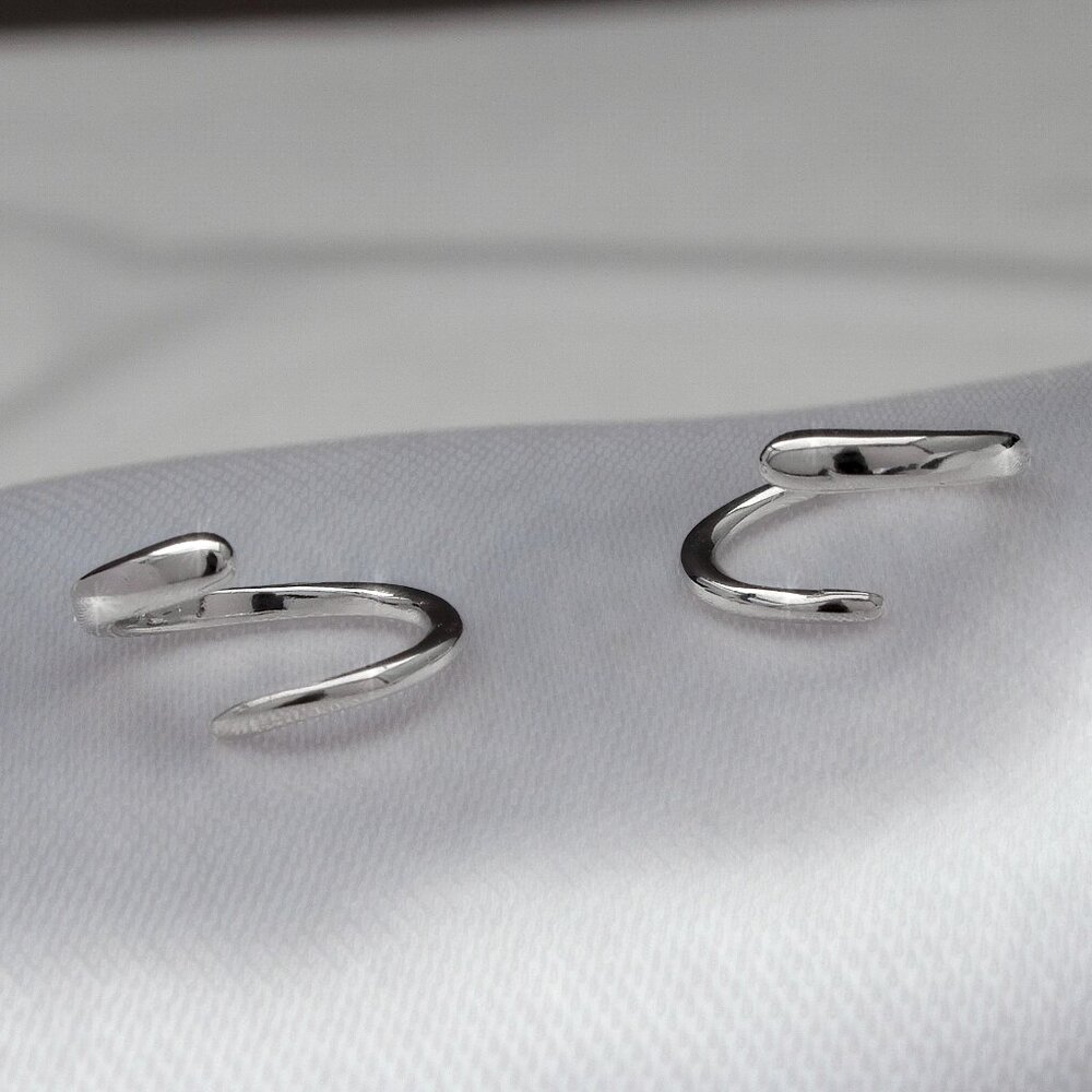 Tiny Everyday Lightweight Spiral Hoops, Minimalist Design, Real Silver 925 Stamp
